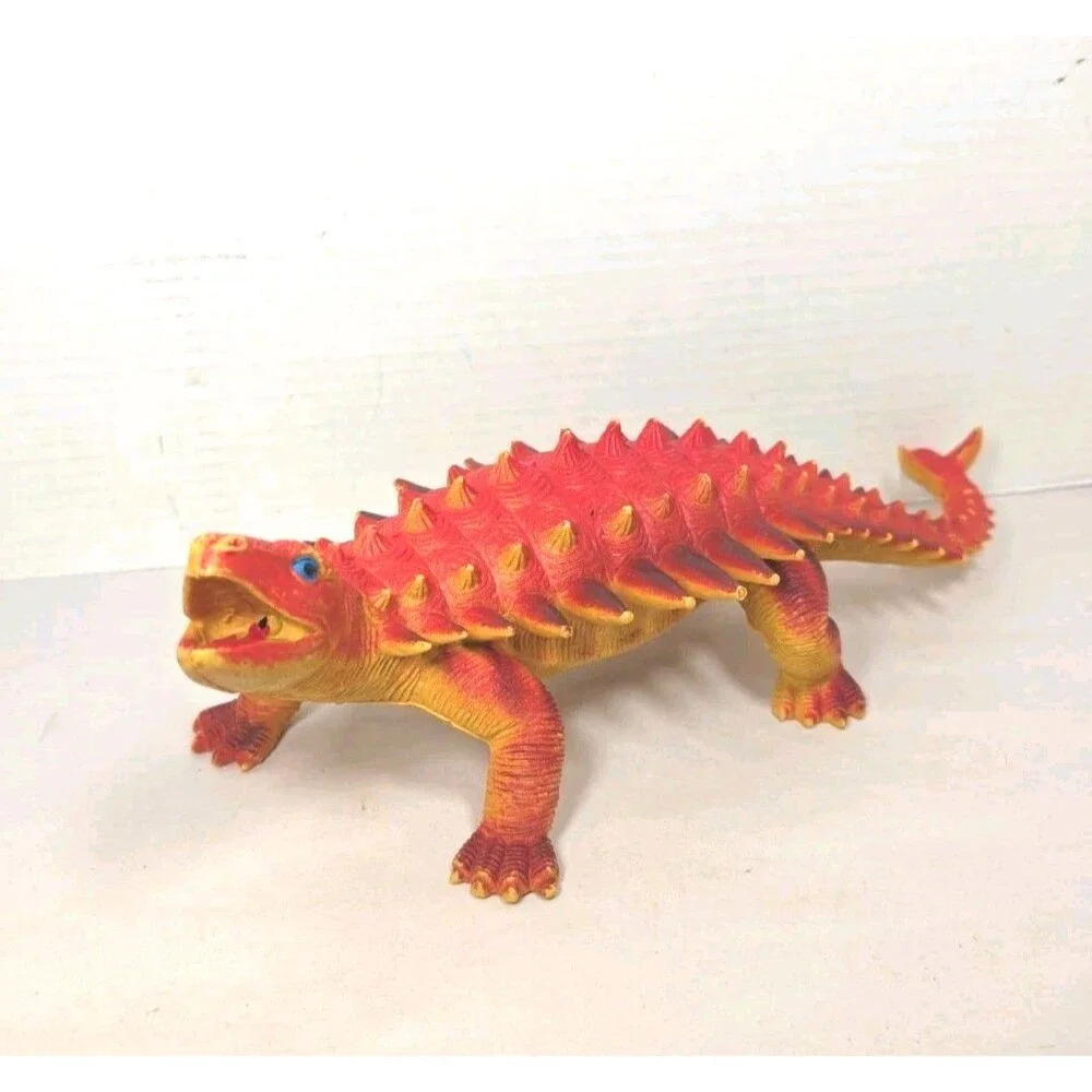 Vintage 1986 Dor Mei Ankylosaurus Dinosaur PVC Figure Imperial
